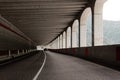 The car is moving rapidly through the tunnel. unsharply blurred Royalty Free Stock Photo