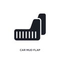 car mud flap isolated icon. simple element illustration from car parts concept icons. car mud flap editable logo sign symbol