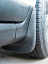 Car mudgaurd, mudflap on front wheel Royalty Free Stock Photo