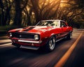 The car muscle american generative design art retro vintage is American Muscle Car.