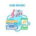 Car Music Device Vector Concept Color Illustration Royalty Free Stock Photo