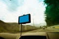 Car navigation system (empty screen) Royalty Free Stock Photo