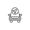 Car Navigation System line icon