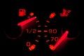 Car neon dashboard gauges Royalty Free Stock Photo