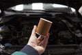 Car oil filter Royalty Free Stock Photo