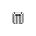 car oil filter icon in outline style on white background Royalty Free Stock Photo