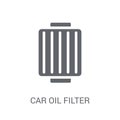 car oil filter icon. Trendy car oil filter logo concept on white Royalty Free Stock Photo