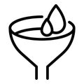 Car oil funnel icon, outline style Royalty Free Stock Photo