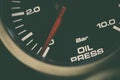 Car oil pressure gauge Royalty Free Stock Photo