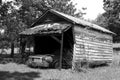 Car in Old Shed Royalty Free Stock Photo