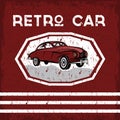 Car old vintage grunge poster Royalty Free Stock Photo