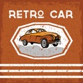 car old vintage grunge poster Royalty Free Stock Photo
