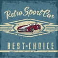 car old vintage grunge poster Royalty Free Stock Photo