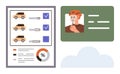 Vehicle Selection Checklist With ID Card and Statistics for Decision-Making Visualization Royalty Free Stock Photo