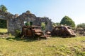 Car in Oradour-sur-Glane in France. Royalty Free Stock Photo