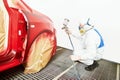 Car painting in chamber Royalty Free Stock Photo