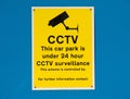 Car Park 24 hour CCTV surveillance. Royalty Free Stock Photo