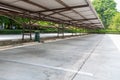 Car park empty. outdoor of parking garage with car and vacant parking lot in parking building. some carpark empty in Condominium o