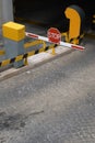 Car park entrance barrier Royalty Free Stock Photo