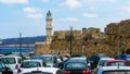 Car Park near the historical part of the city Chania, Crete, Gr Royalty Free Stock Photo