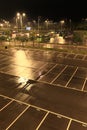 Car park at night Royalty Free Stock Photo