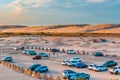 Car park on the sand.