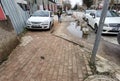 car parked on the sidewalk the padestiran has to deviate 07.02.20.22 in Gaziantep TÃÂ¼rkiye