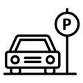 Car parking, carport Vector Icon which can easily edit