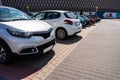 Car parking. Empty road asphalt background. Car lot parking space in underground city garage. Urban, Rough Under Royalty Free Stock Photo