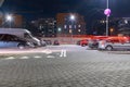 Car parking. Empty road asphalt background. Car lot parking space in underground city garage. Urban, Rough Under-construction Royalty Free Stock Photo