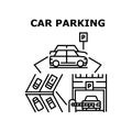 Car Parking Garage Concept Color Illustration Royalty Free Stock Photo