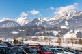 Car Parking at Hauser Kaibling, Styria, Austria. One of the top ski resorts.