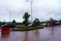 Car parking at the highway rest area