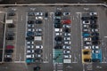 Car parking near shopping mall aerial view Royalty Free Stock Photo