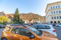 Car parking in the old Brasov, Romania