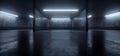 Car Parking Sci Fi Lightning Laser Led Grunge Modern Futuristic Cement Concrete Grunge Wide Huge Warehouse Garage Tunnel Room