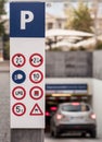 Car parking sign Royalty Free Stock Photo