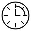 Car parking time icon, outline style