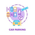 Car Parking Vector Concept Color Illustration flat Royalty Free Stock Photo