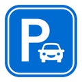Car parking vector sign