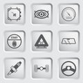Car part and service icons set 7. Royalty Free Stock Photo