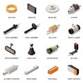 Car Parts Icons Set Royalty Free Stock Photo