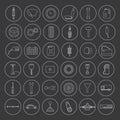 Car parts icons set Royalty Free Stock Photo