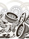 Car parts seamless pattern