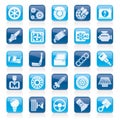 Car parts and services icons