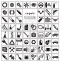 Car parts, tools and accessories Royalty Free Stock Photo