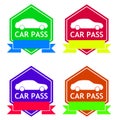 Car Pass template Illustration Design