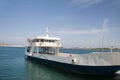 car and passenger ferry boat goes from Paros to Anti-Paros Cyclades Greek Islands in Greece Royalty Free Stock Photo