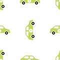 Electric car. Cartoon Transportation Background Royalty Free Stock Photo