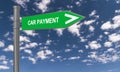 Car payment traffic sign Royalty Free Stock Photo